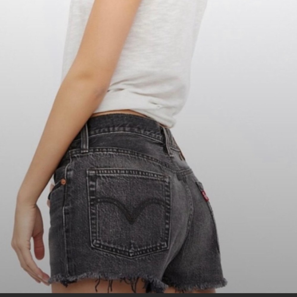Levi’s black denim shorts